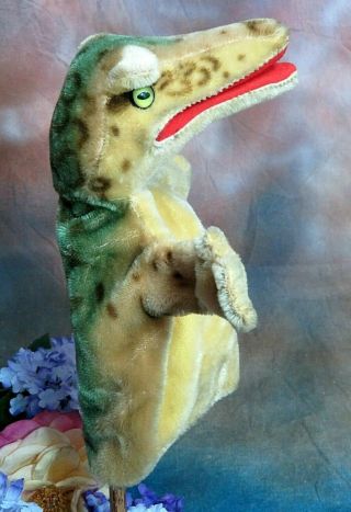 Vintage Steiff Germany Toy Hand Puppet Mohair Gaty The Alligator 1949 - 61 2241