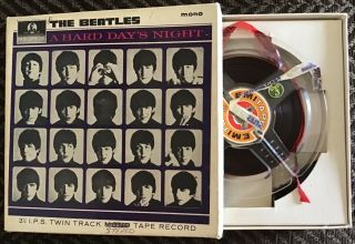 The Beatles,  A Hard Day’s Night,  Vintage 1964 Reel To Reel Music Tape.