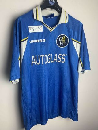 Vintage 1997 Chelsea Home Football Kit Shirt Umbro Xl