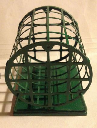 Green Metal Flower Frog Cage Vintage Unmarked