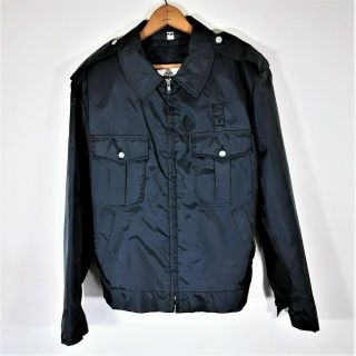Vintage Blauer Usa Made Officer Jacket Coat Police Fire Security Uniform 80s L