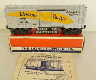 Lionel 3474 Postwar Western Pacific Operating Box Car - Vg.
