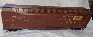 Chicago North Western 51360 Route Of 400 Streamliners O Scale Wood Metal Box Car