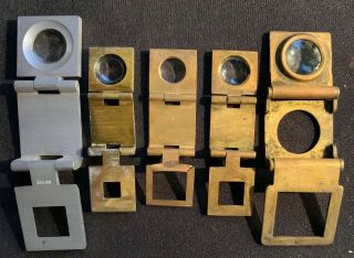Group Of Five Vintage Eye Magnifier Loupes