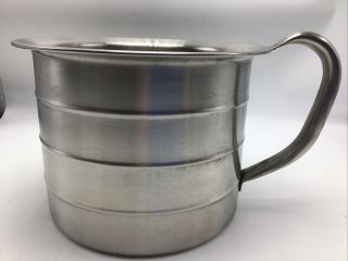 Vollrath Measuring Cup 4 Qt Stainless Steel Vintage 79540 Handle Rings Pot Usa