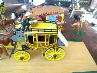 HO Vintage SCALE HORSE DRAWN WAGON WITH HORSES,  5 WAGONS 2
