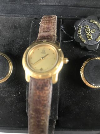 Fendi Watch Womans Vintage Roman Numerals Needs Battery And Band