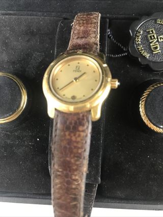 Fendi Watch Womans Vintage ROMAN NUMERALS Needs Battery and Band 2