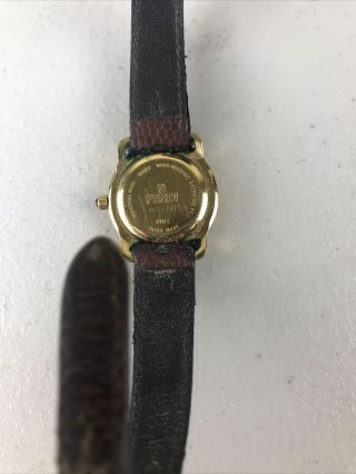 Fendi Watch Womans Vintage ROMAN NUMERALS Needs Battery and Band 3