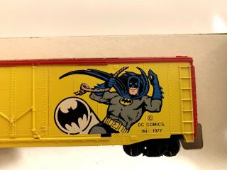 Vintage Tyco Trains - Batman Box Car - Dc Comics - Ho Scale,  Yellow Usa 1977
