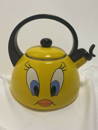 Vtg 1999 Warner Brothers Studios Store Looney Tunes Tweety Bird Tea Kettle Pot