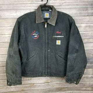 Vintage 90s Carhartt Detroit Blanket Lined Work Jacket Made In Usa Wip Canvas