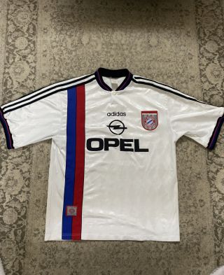 Vintage Bayern Munich Away Football Shirt 1996/1998 Adidas Size Large Men’s