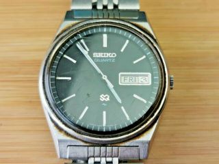 Vintage Seiko Sq 7123 - 8430 Mens Quartz Day/date Watch,