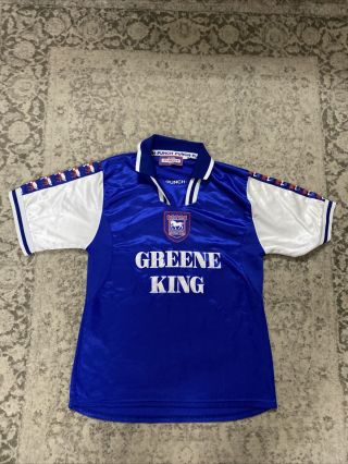 Rare Vintage Ipswich Town Fc Home Football Shirt 1997/1999 Size Small Men’s