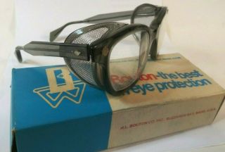 Vintage Bouton Safety Glasses Mesh Goggles Cool Old Rockabilly Steampunk Madmax