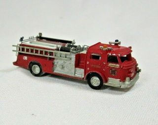 N Scale Unbranded White Metal Built Up Kit Fire Truck Showcase?