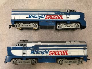 2 Tyco Midnight Special No.  1060 Diesel Locomotive Train Engine Ho Scale See Ad