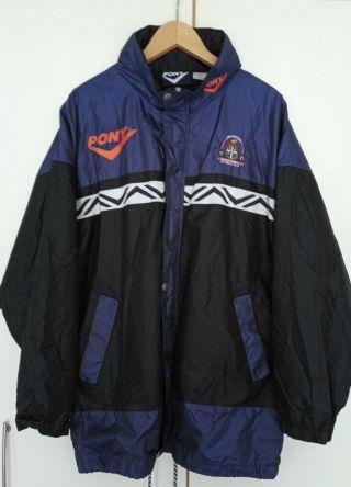 Vintage 1996 Luton Town Fc Pony Football Training Jacket Coat Large Adult Rare