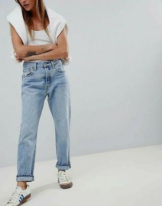 90s Vintage Levis High Waist Rise Boyfit 501 Jeans W30 L31 Uk 10 - 12 Ladies Women