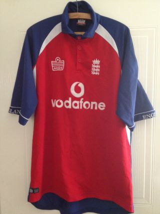 England Cricket Shirt Official Vintage 2004 Admiral Ashes Jersey Top Mens Size