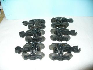 3 - Pairs Of Lionel O - 27 2 - Axle Freight Car Trucks With Couplers - No Ob -