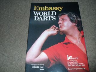 Vintage Embassy World Professional Darts Final Programme @ Frimley Green 1987
