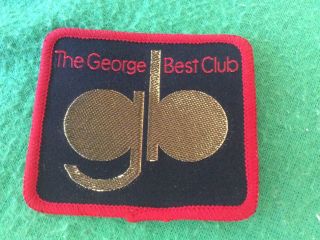 Vintage George Best Manchester Unite Cloth Sew On Fan Club Badge