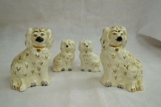 Beswick England Vintage White Spaniels Mantle Dogs Small & Large Mancl67