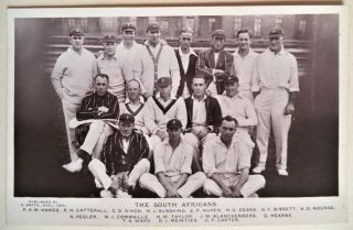 South Africa To England 1924 Vintage Photographic Cricket Team Postcard
