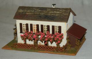 Vintage Prebuilt Faller No.  274 Country House Stucco - Made In Germany Ho Gauge