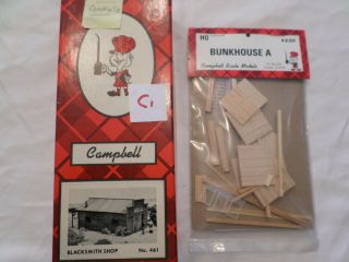 Ho Campbell Kits Blacksmith Shop 461 & Bunkhouse " A " 230