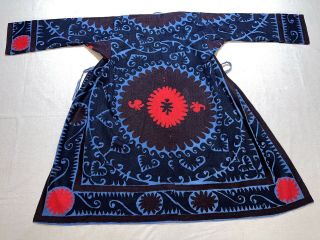 Uzbek Suzani Chapan Vintage Handmade Embroidery Caftan Robe Dress Jacket Coat