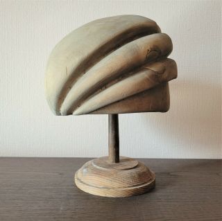 Fastship Vintage Women Hat Block Millinery Supplies Wooden Hat Hatmakers Antique