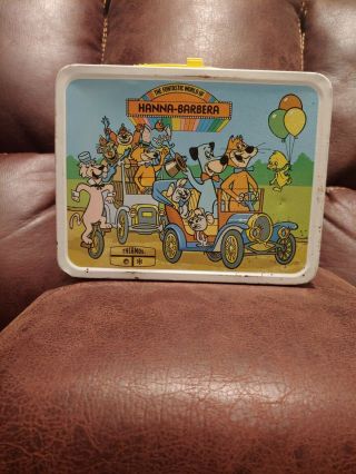 1977 The Funtastic World Of Hannah Barbera Vintage Lunch Box,  No Thermos.