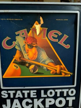 Vintage 1992 Joe Camel Electric State Lotto Store Light Carryout 2