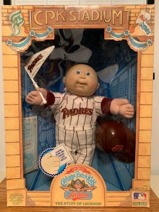 Rare Vintage Cabbage Patch Kids Cpk Stadium San Diego Padres Doll