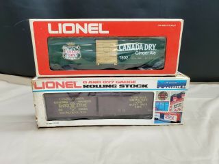 Lionel Lindsey Brothers Binder & Twine Reefer 6 - 5706 & Canada Dry Boxcar 6 - 7802