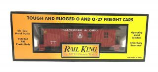 Rail King Mth Baltimore & Ohio B&o Wood Sided Caboose 30 - 7010f