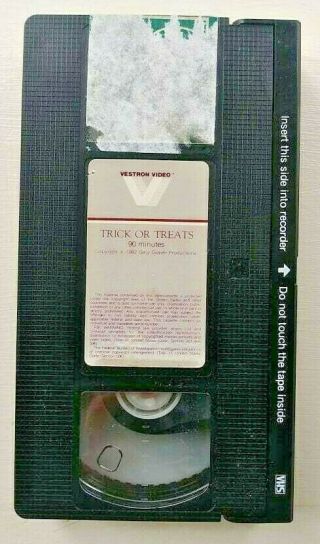 Vintage 1984 VHS Trick Or Treats Vestron Video VHTF Halloween Horror VCR Movie 3
