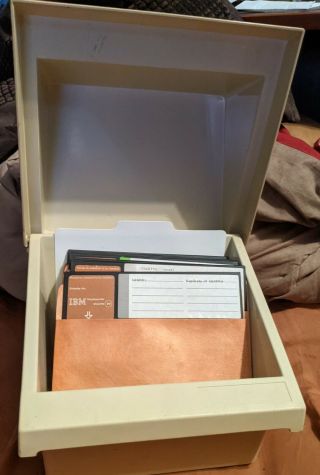 Vintage IBM Floppy 8” Inch Disk Holder Plastic Case with Disks Great Techie Gift 2