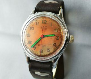 Rare Vintage Wrist Watch Eloga Incablok Anti - Magnetic Swiss Men 