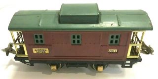 Vintage Prewar Lionel Train 807 Green/red Caboose O Guage