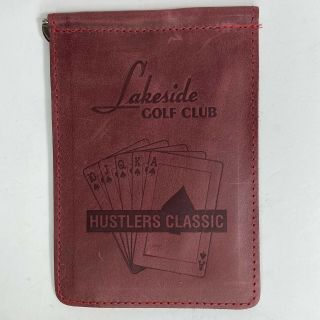 Vtg Lakeside Golf Club Scorepad Holder Made In Usa Leather