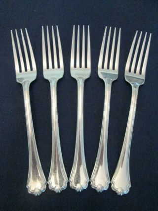 Set 5 Dinner Forks Vintage Oneida Stainless: Midtowne Pattern: Lovely