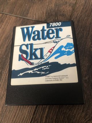 Authentic Water Ski For The Atari 7800 Vintage Rare Cartridge