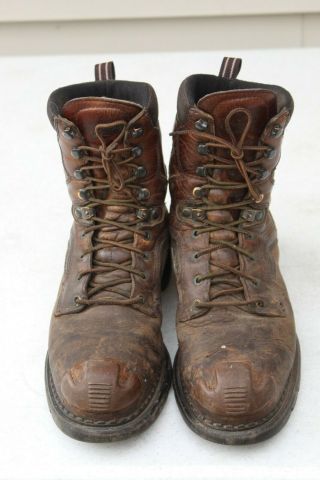VTG MENS RED WING Steel Toe 2238 BROWN LEATHER WORK BOOTS SZ 10.  5 B MADE IN USA 2