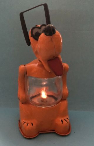 Vintage Linemar Walt Disney Pluto The Dog Tin Lantern - Lights Up