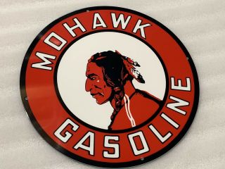 Mohawk Indian Gasoline MOTOR OIL SIGN Gas Vintage Style Steel Metal Sign 2