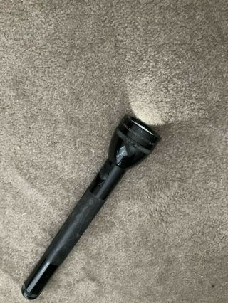 Vintage Maglite 4c Cell Flashlight,  Black With Led Bulb 12 3/4” Long